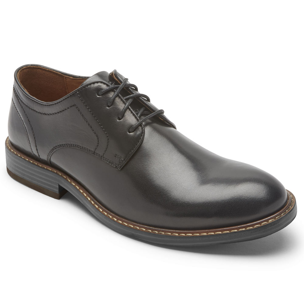 Oxfords Rockport Homem Pretas - Kenton Plain Toe - 03257VTJC